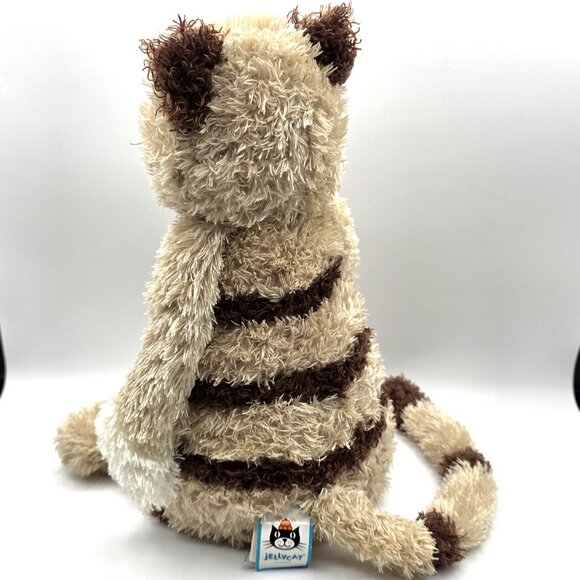 Jellycat Medium Bunglie Kitten Stuffed Plush Tan Brown Stripes Long Tail Retired - Picture 4 of 12